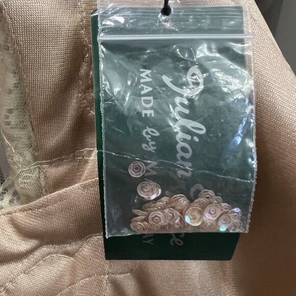 NWT Julian Joyce by Mandalay Gold Lace Sheath Dress $595 - Picture 11 of 12